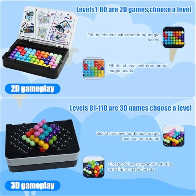 IQ PUZZLE IQ GAMES WITH 110 CHALLENGES, 2D 3D IQ GAME LOGIC GAMES PUZZLE GAMES IQ GAMES FOR CHILDREN FROM 6 AND ADULTS GAMEPLAY FOR FAMILY GATHERINGS - Image 3